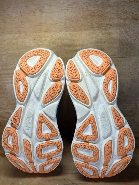 Hoka One One Bondi 8 REFLECTIVE Womens Size 7.5 Running Shoes Sneakers Blue Pink - Picture 9 of 13